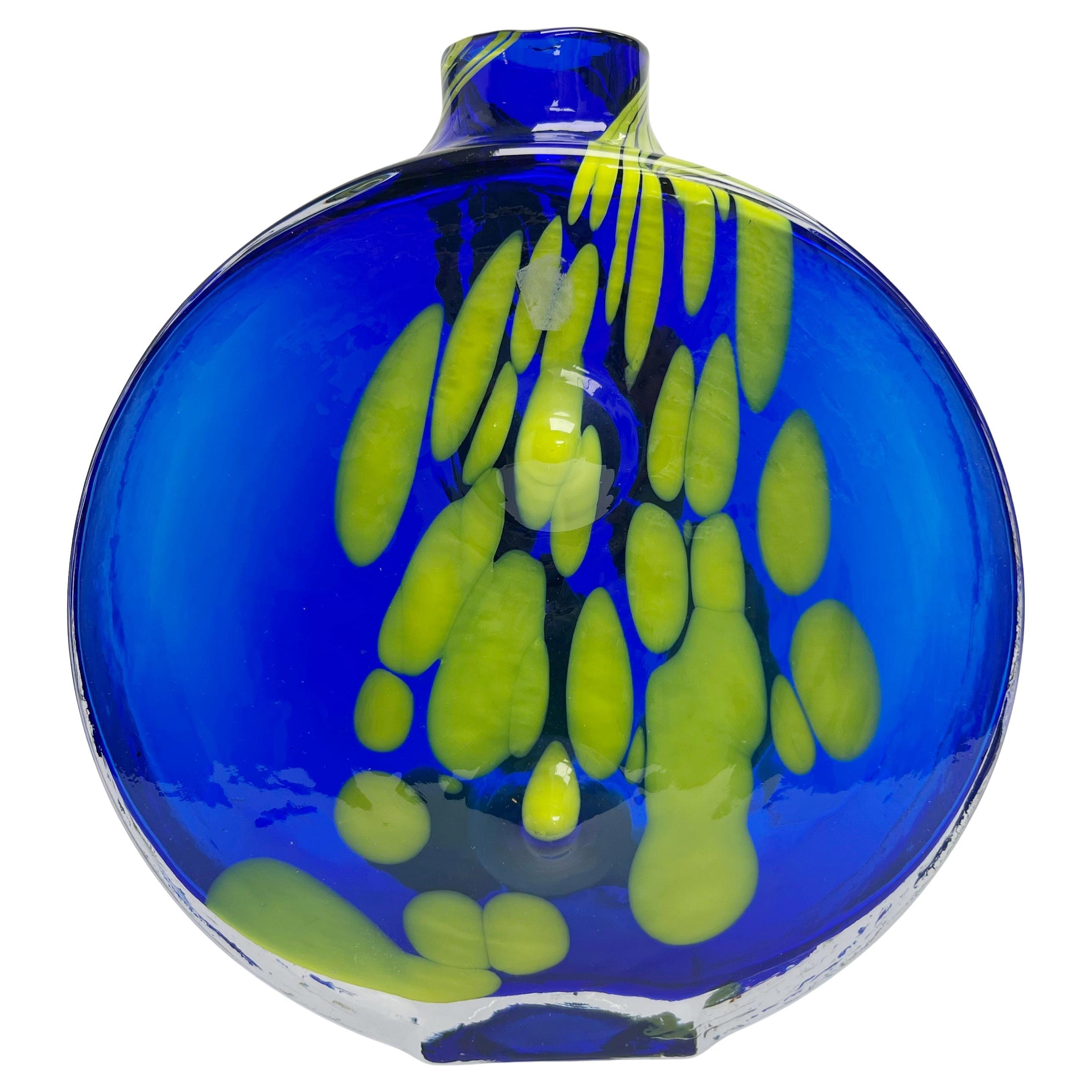 Vase CHLUM U TREBONE bleu et vert de Jan Gabrhel, 1974 en vente