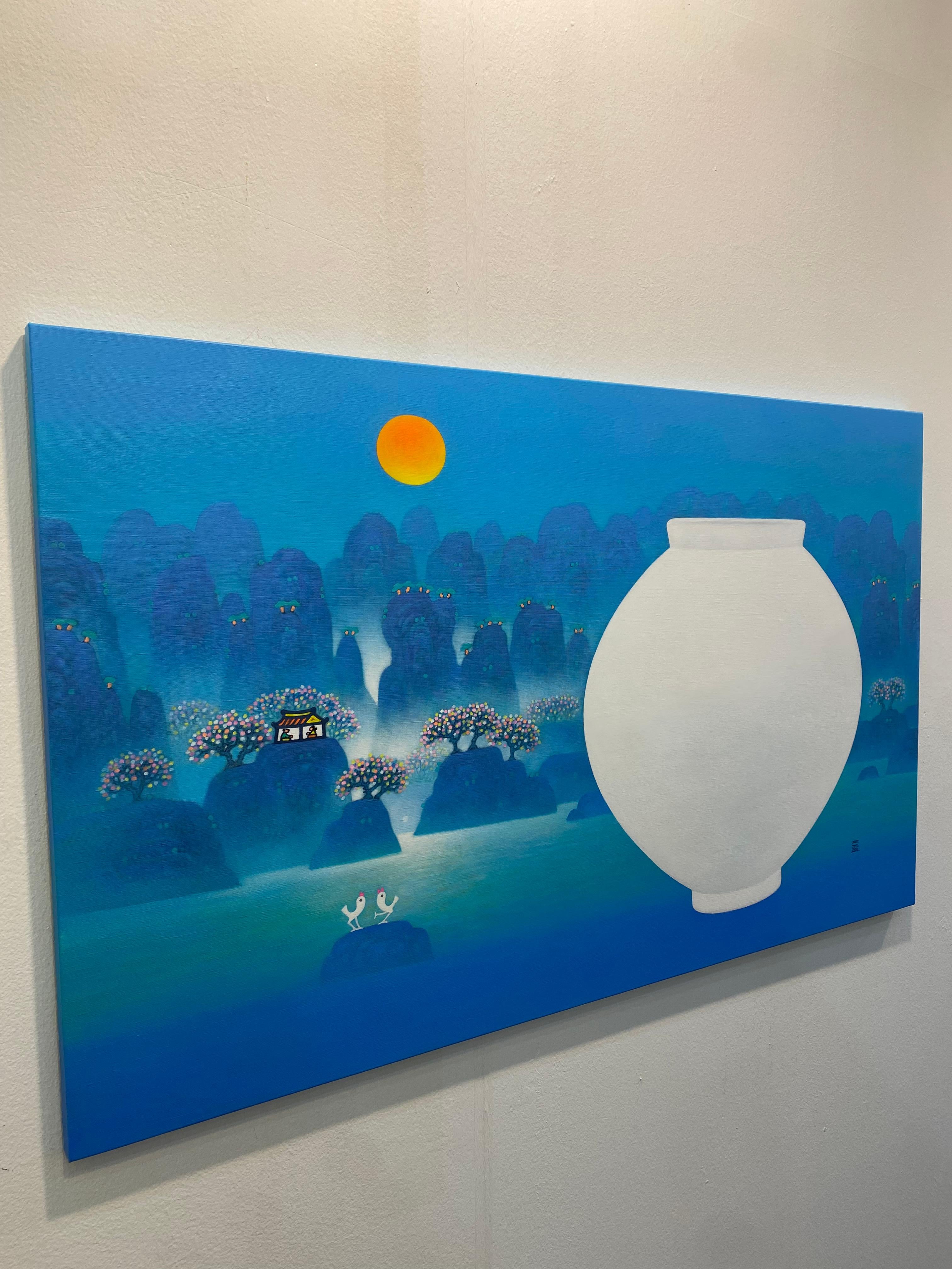Koreanische zeitgenössische Kunst von Cho Mun-Hyun – Landschaft mit Mondgefäß  im Angebot 9