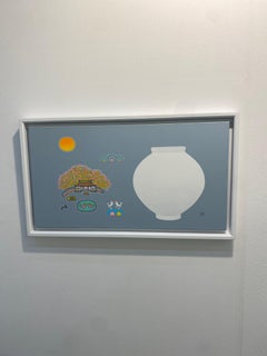 Arte contemporanea coreana di Cho Mun-Hyun - Paesaggio con vaso di luna