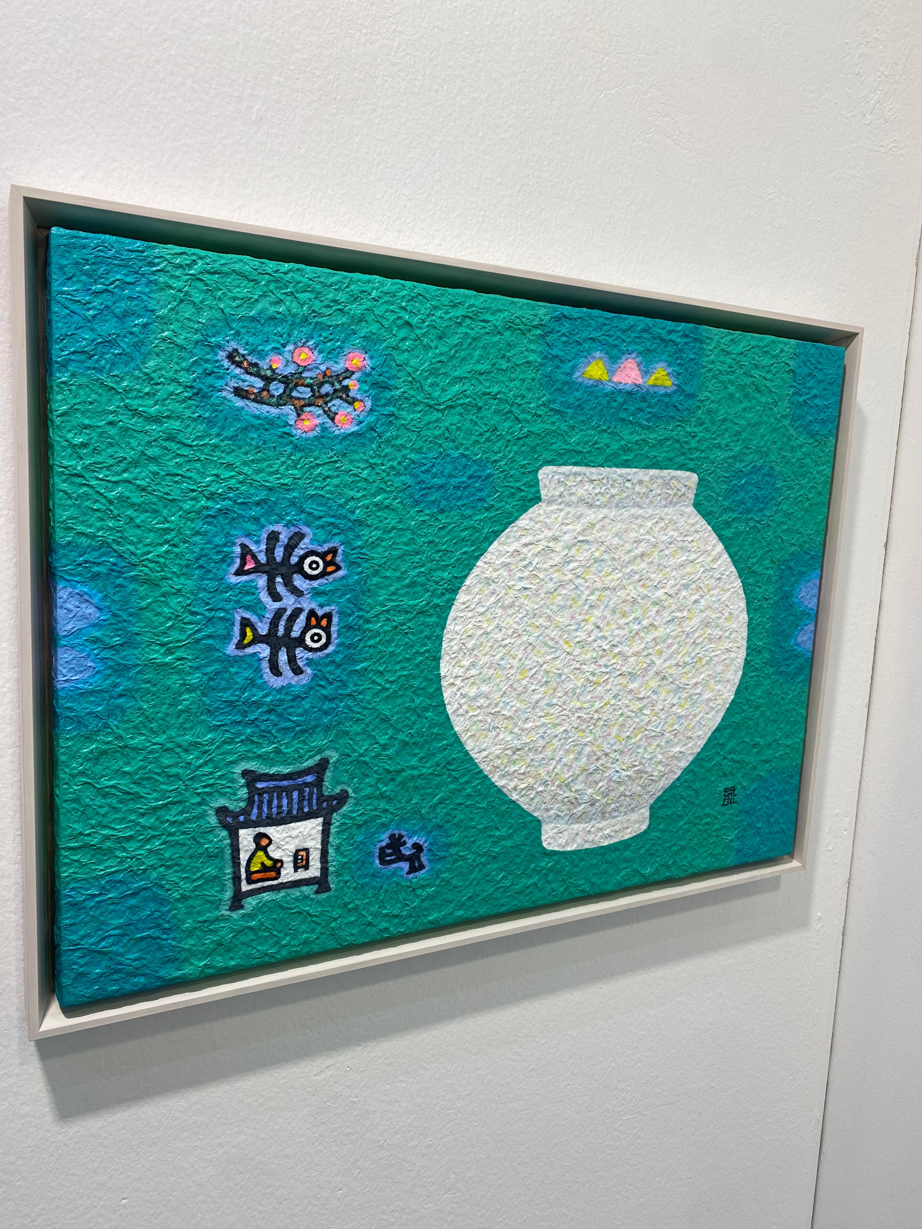 Koreanische zeitgenössische Kunst von Cho Mun-Hyun – Landschaft mit Mondgefäß  im Angebot 2