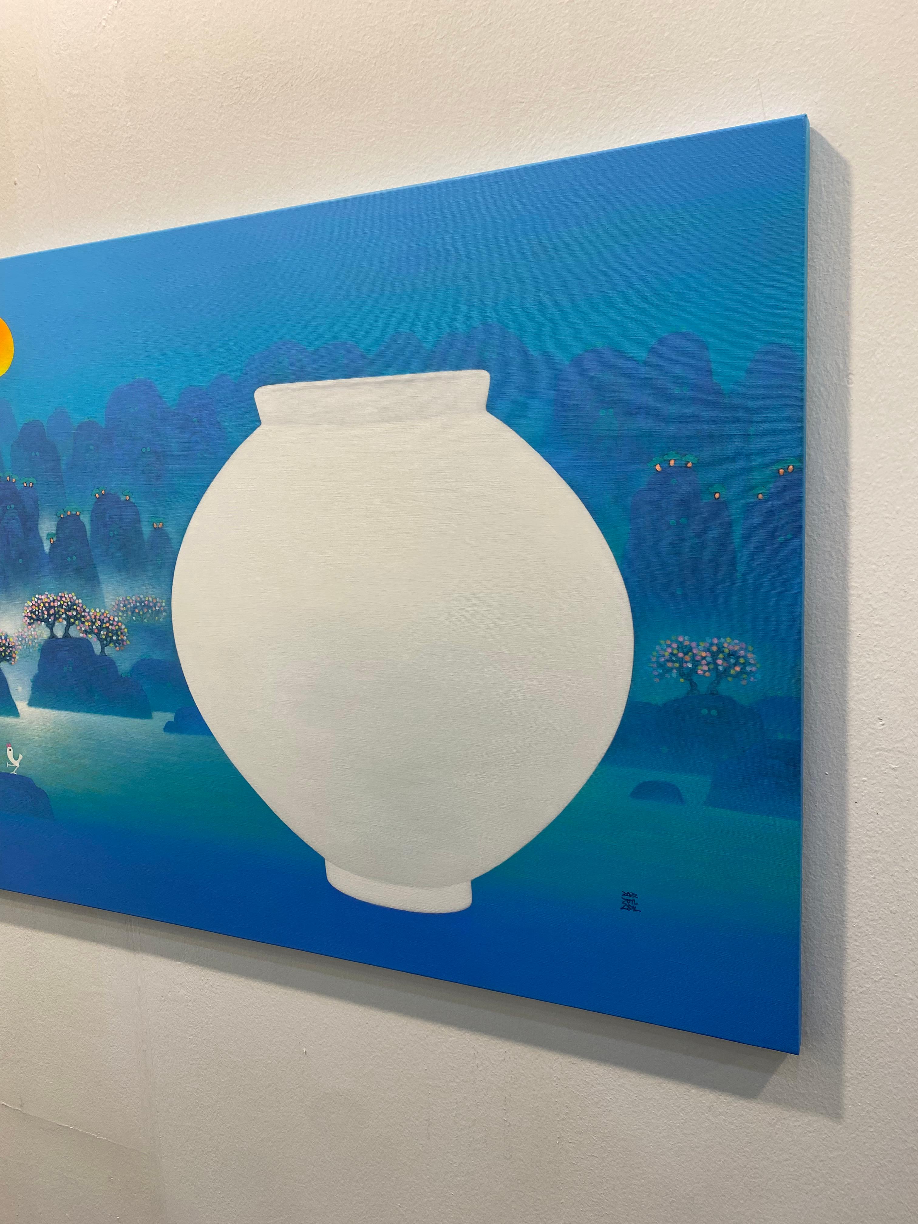 Korean Contemporary Art by Cho Mun-Hyun - Landscape with a Moon Jar  For Sale 2