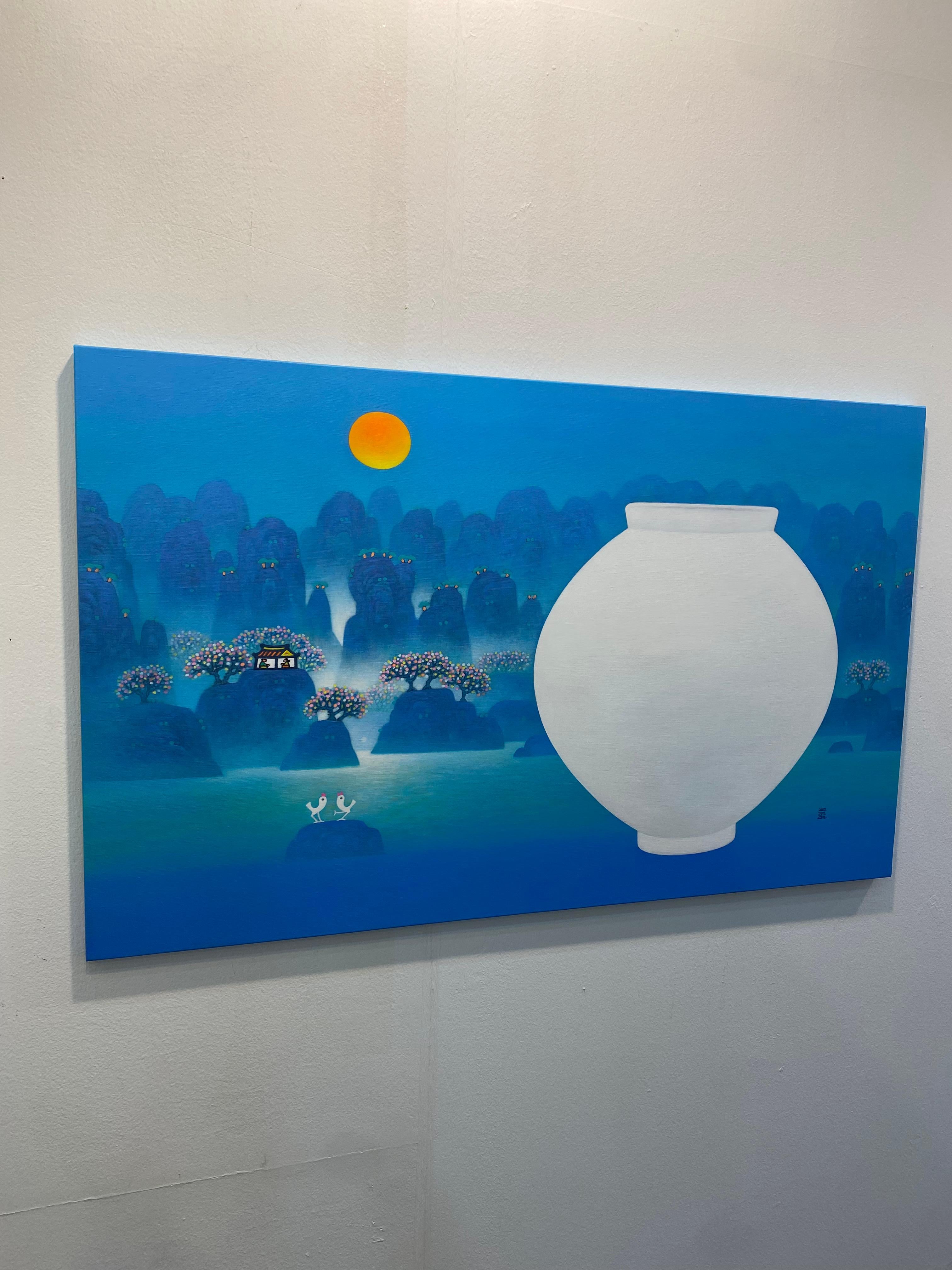 Koreanische zeitgenössische Kunst von Cho Mun-Hyun – Landschaft mit Mondgefäß  im Angebot 6