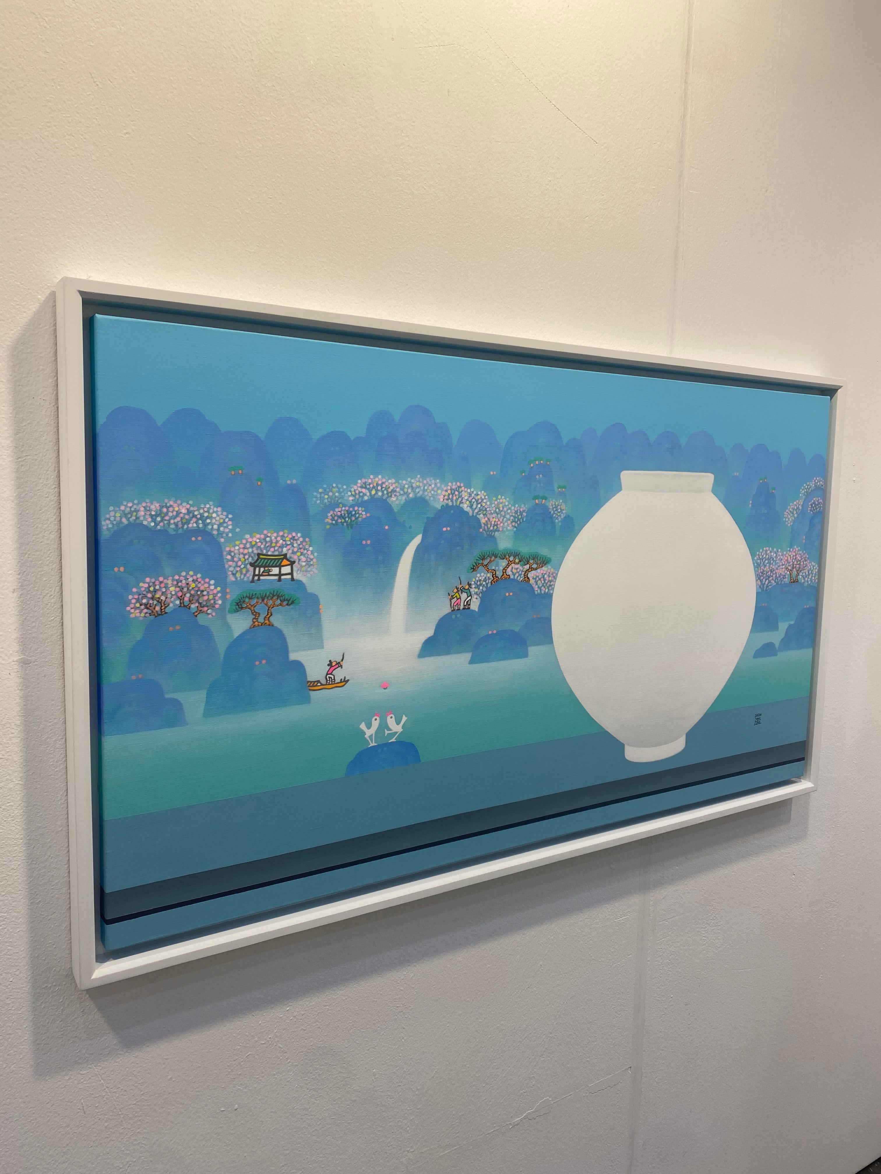 Arte contemporanea coreana di Cho Mun-Hyun - Paesaggio con vaso di luna in vendita 8