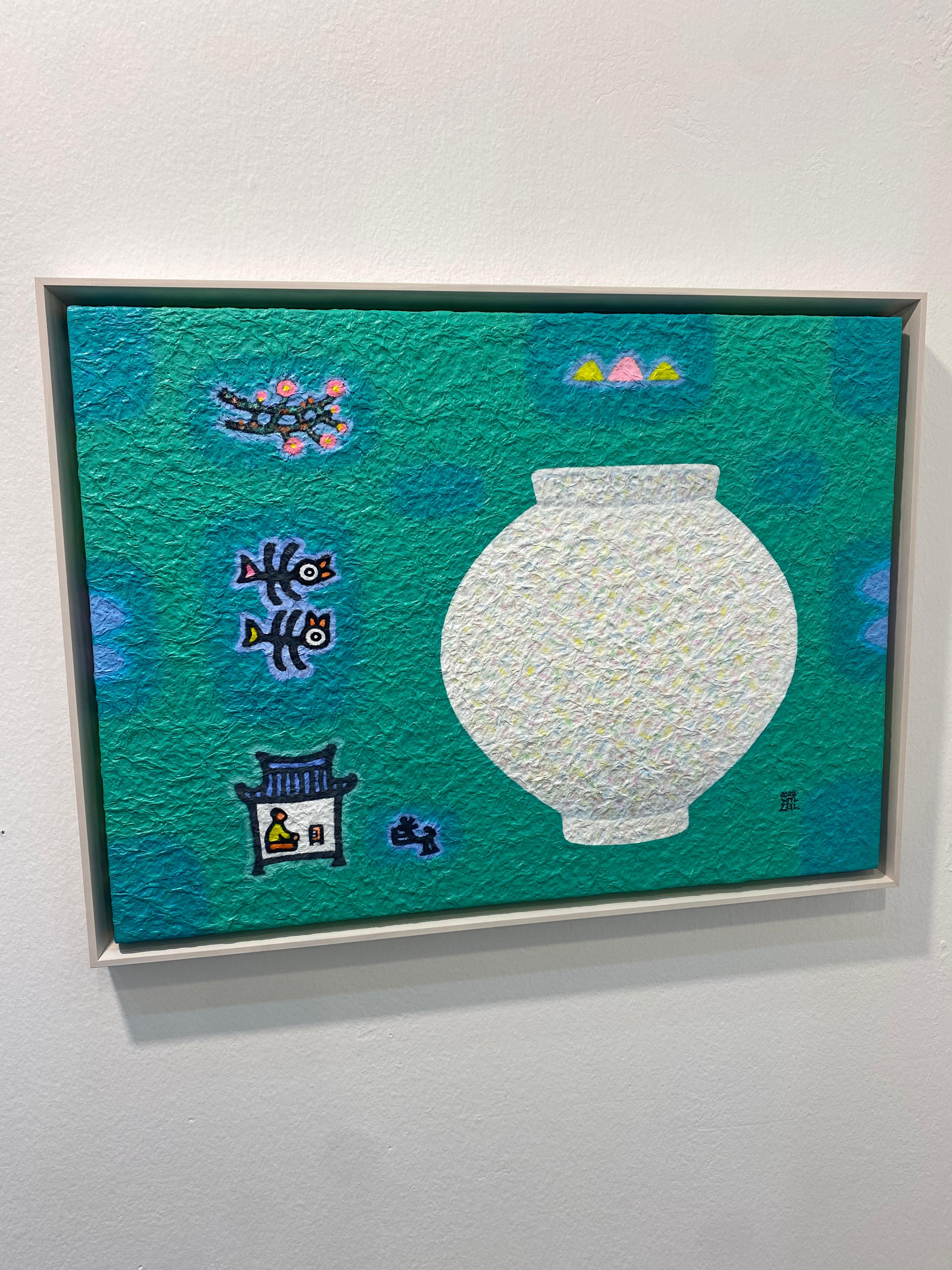 Art contemporain coréen de Cho Mun-Hyun - Paysage avec jarre de lune  en vente 7