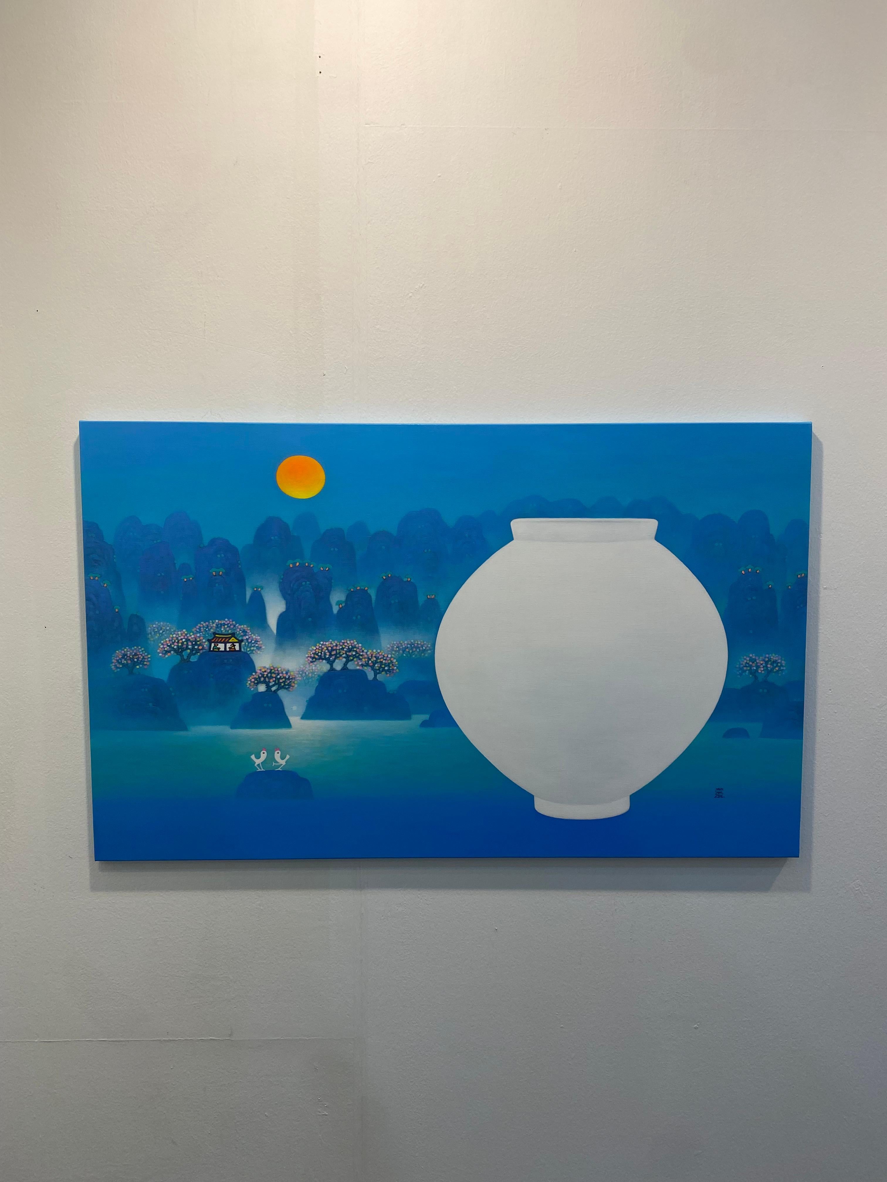 Koreanische zeitgenössische Kunst von Cho Mun-Hyun – Landschaft mit Mondgefäß  im Angebot 8