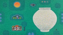 Koreanische zeitgenössische Kunst von Cho Mun-Hyun – Landschaft mit Mondgefäß 