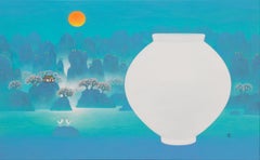 Korean Contemporary Art by Cho Mun-Hyun - Landscape with a Moon Jar 