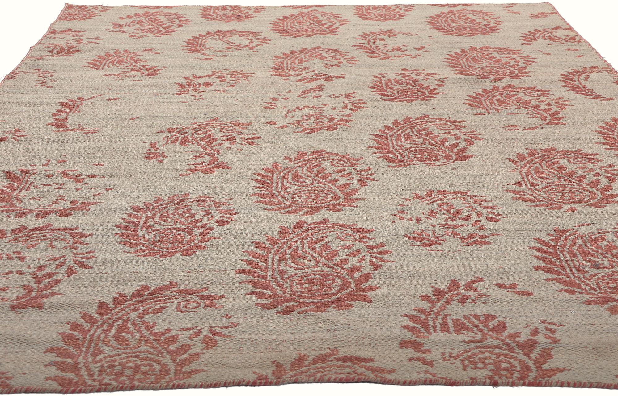 Pakistano Tappeto moderno reversibile Chobi Peshawar, 05'00 x 08'01 in vendita