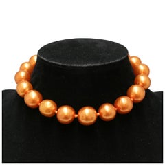 Chocker CHANEL Pearly Baroque Beads Glass Paste