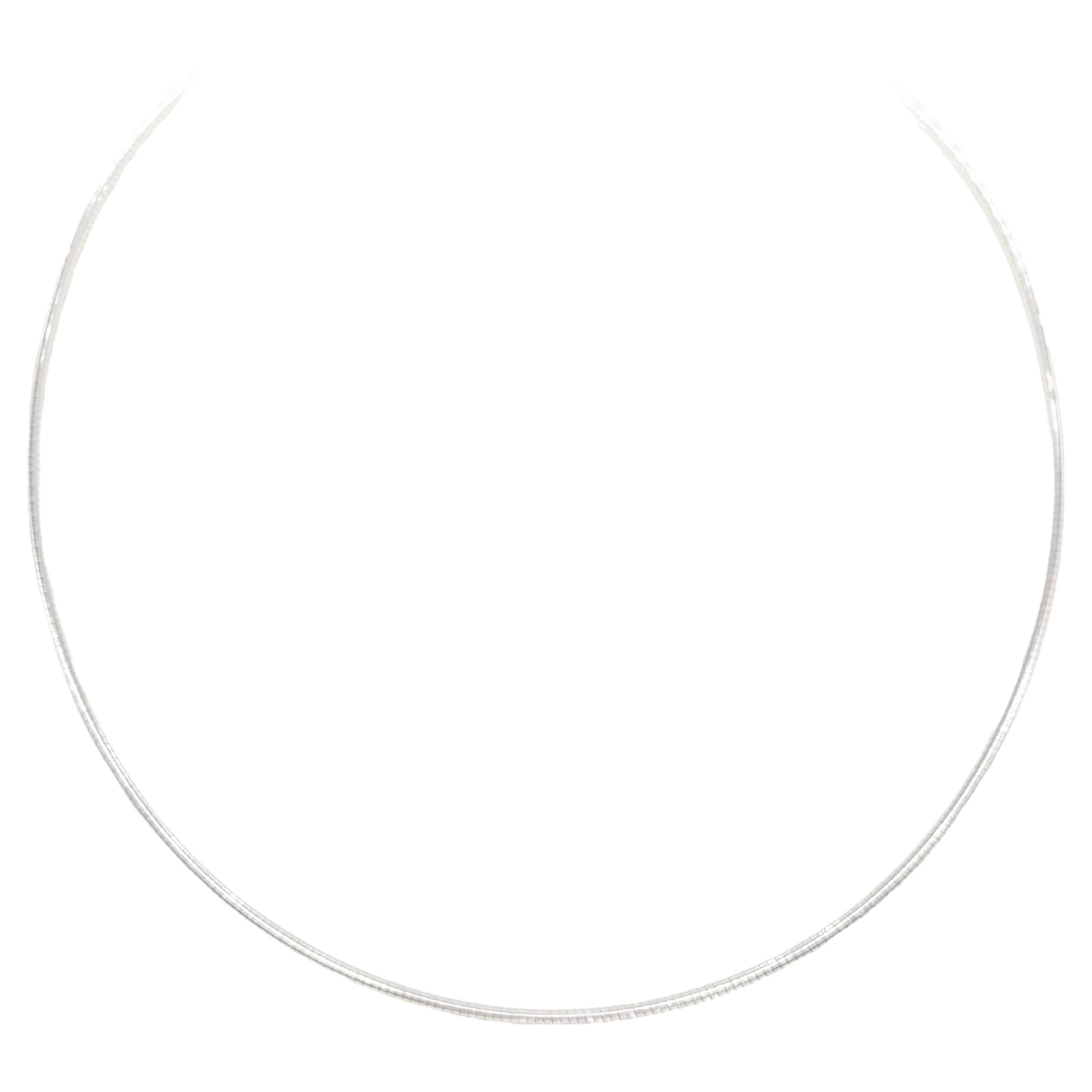 Chocker in 14K White Gold 16"