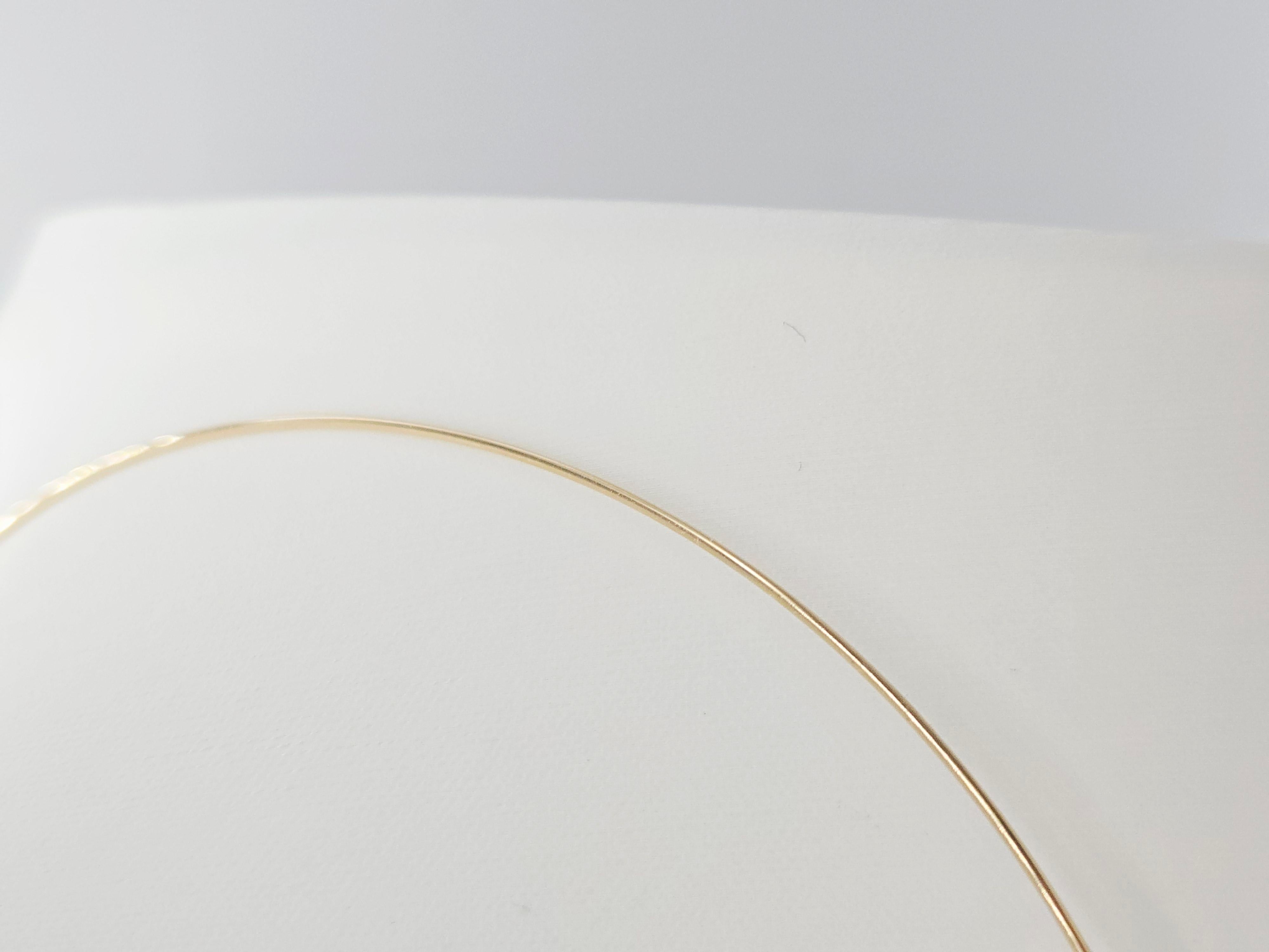 Round Cut Chocker in 14K Yellow Gold 16