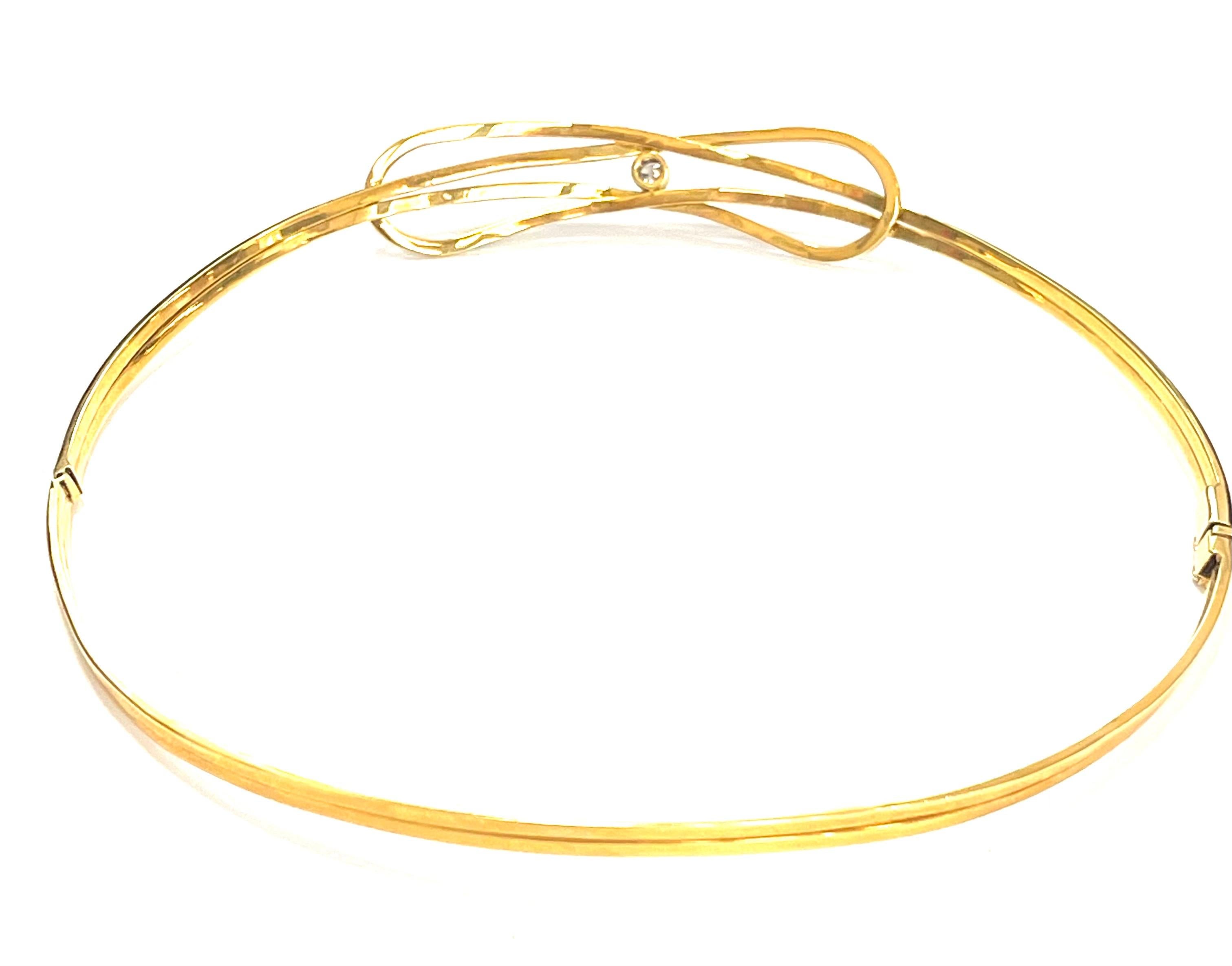 Chocker in oro giallo 18 Kt e diamanti bianchi In condizioni Nuovo in vendita a Milano, Lombardia