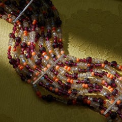 chocker in labradorite corallo granati oro bianco 18k