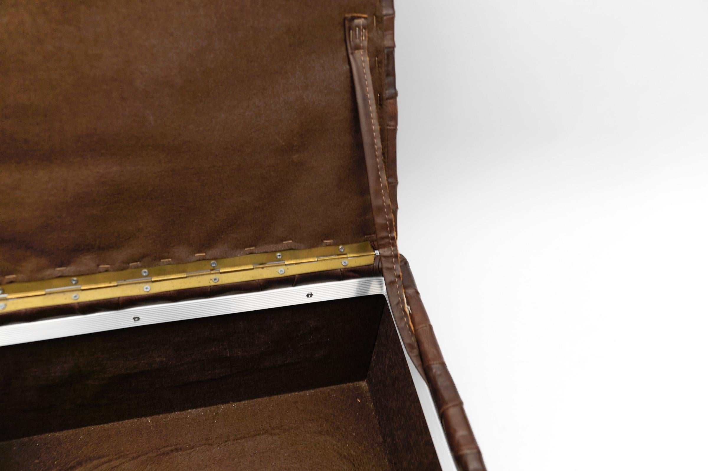 Pouf Patchwork in pelle marrone Choco con A Space di de Sede, anni '60 in vendita 3