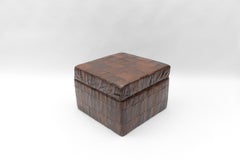 Pouf Patchwork in pelle marrone Choco con A Space di de Sede, anni '60
