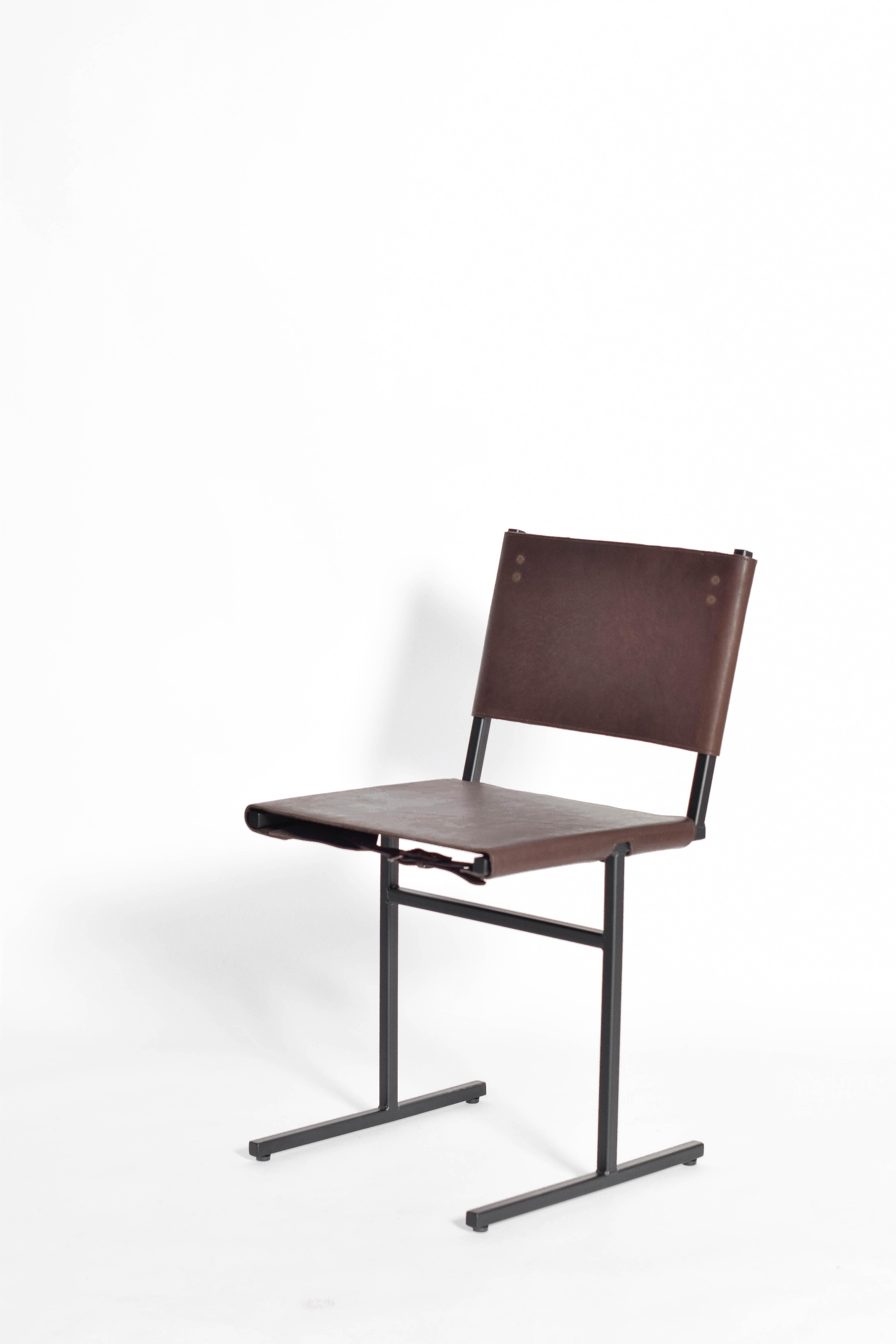 Modern Chocolate and Black Memento Chair, Jesse Sanderson For Sale