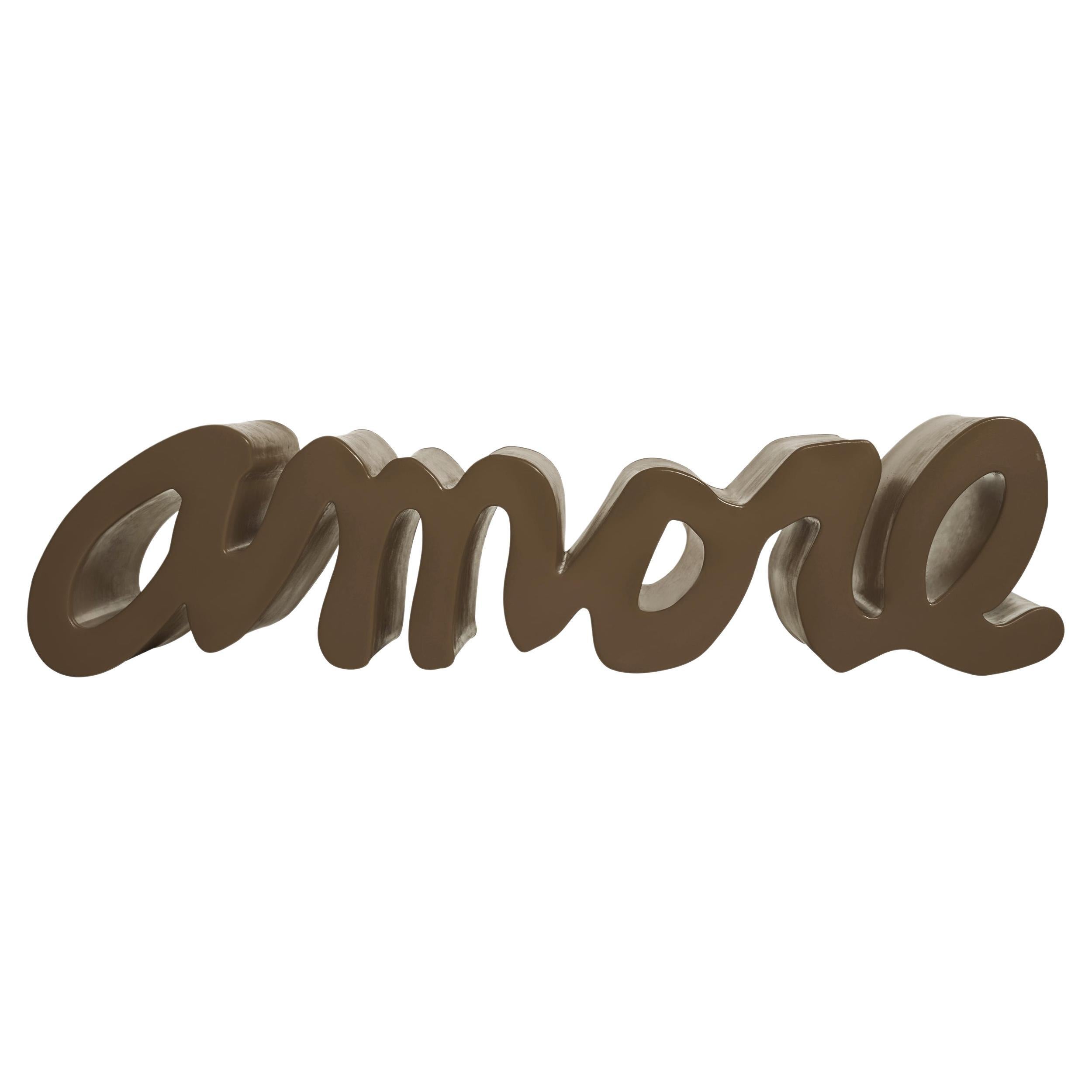 Schokoladenbraune Amore Bank von Giò Colonna Romano im Angebot