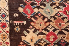 Antique Tribal Caucasian Kuba Rug. Size: 4 ft x 10 ft 2 in