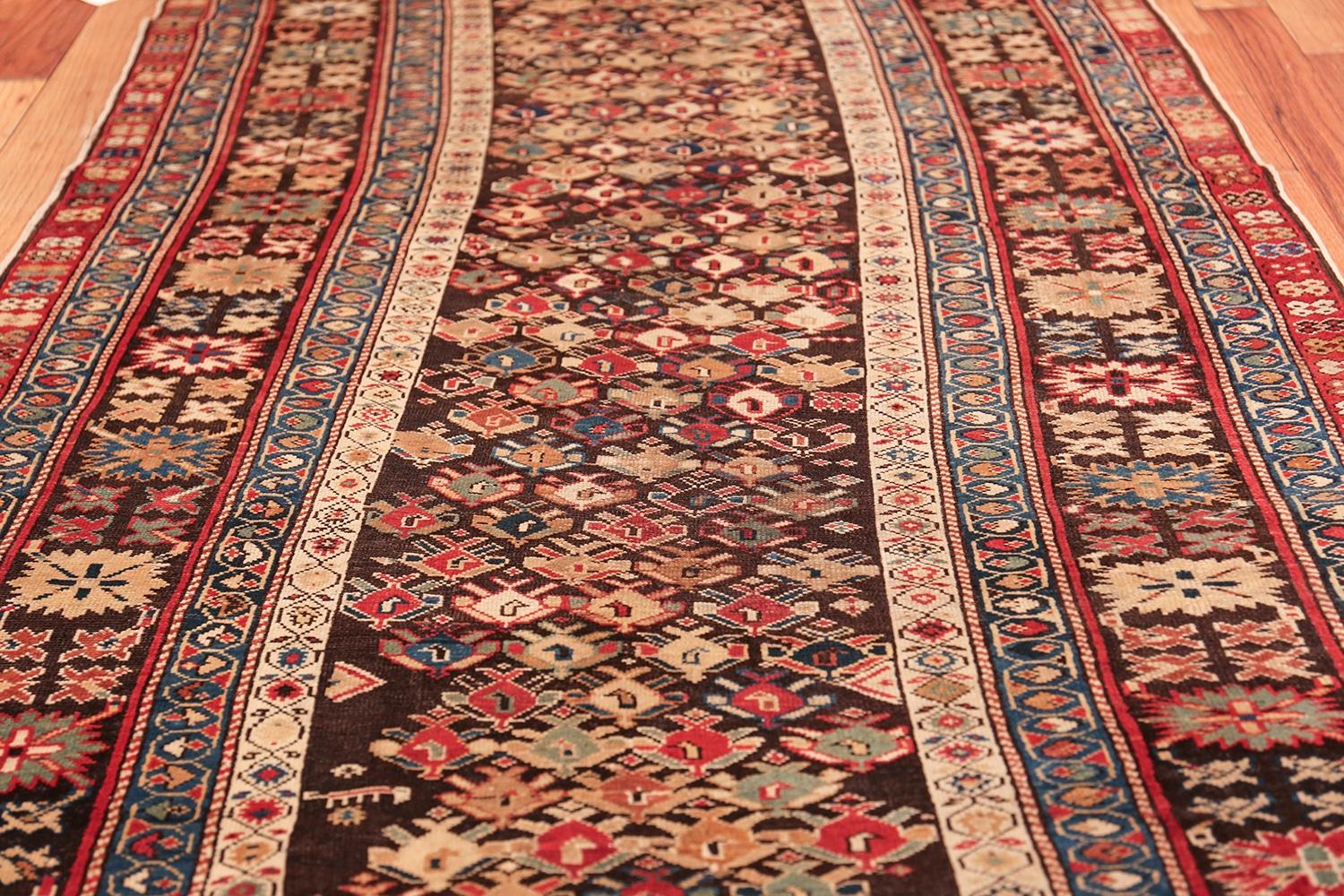 20th Century Antique Tribal Caucasian Kuba Rug. Size: 4 ft x 10 ft 2 in For Sale