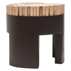 Chocolate Brown Chiquita Stool by Kenneth Cobonpue