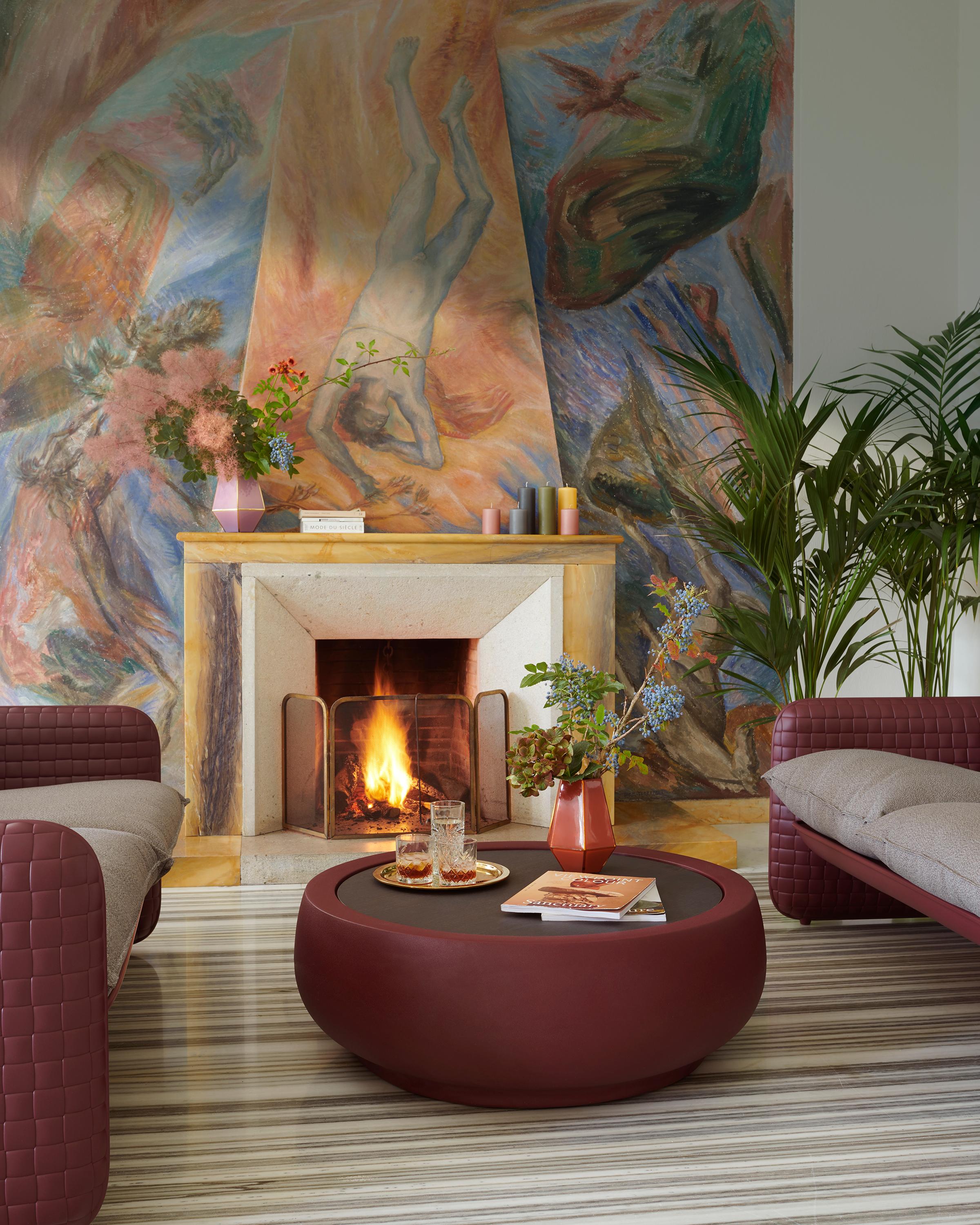 Postmoderne Table basse Chubby en chocolat Brown par Marcel Wanders en vente