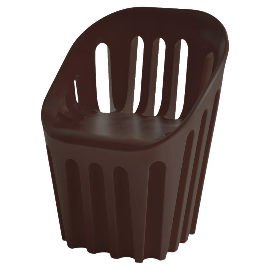 Chocolate Brown Coliseum Chair by Alvaro Uribe For Sale