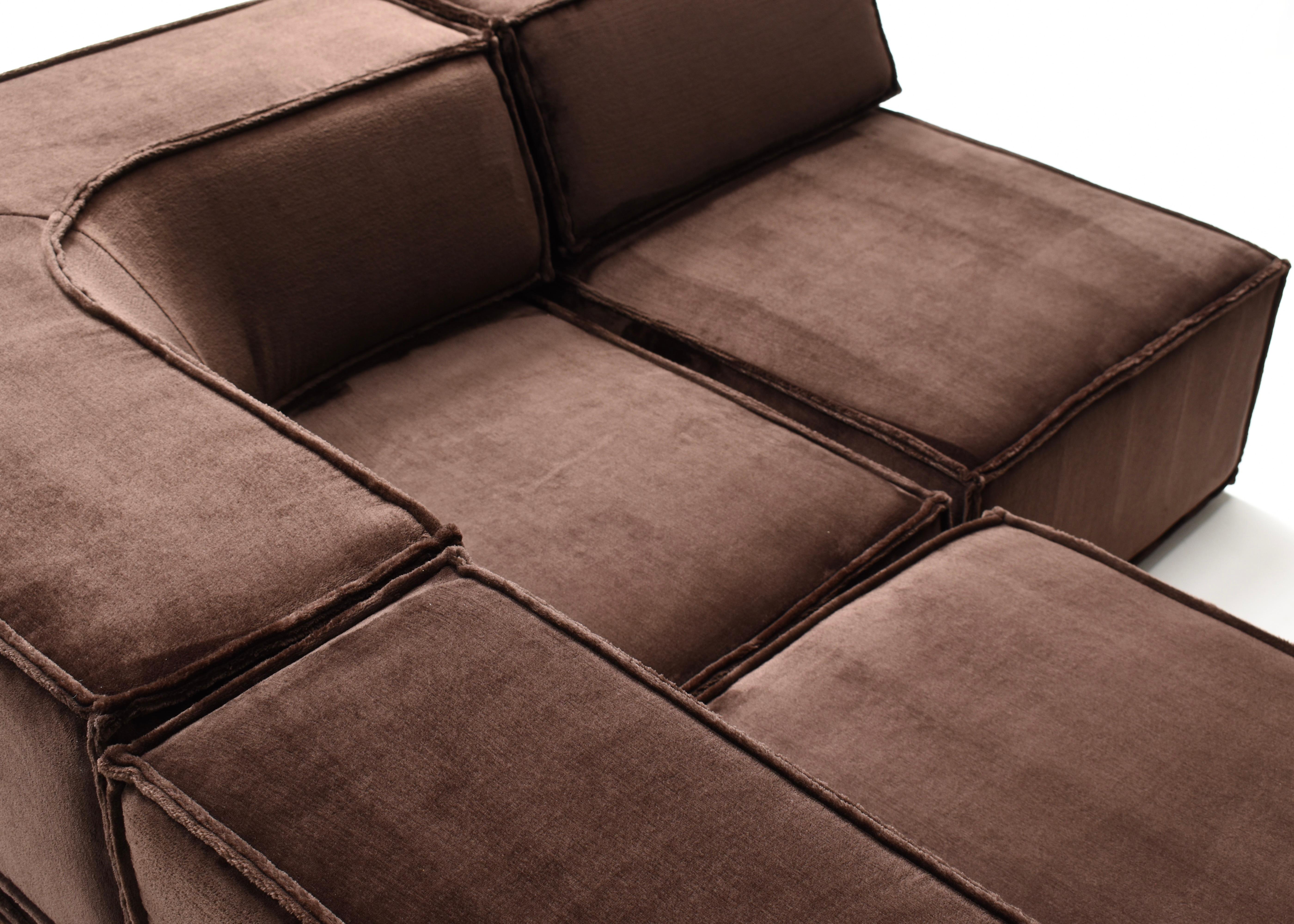 Chocolate Brown COR Trio Sectional Sofa Deutschland Schweiz 1972  NEW UPHOLSTERY im Zustand „Gut“ im Angebot in Pijnacker, Zuid-Holland