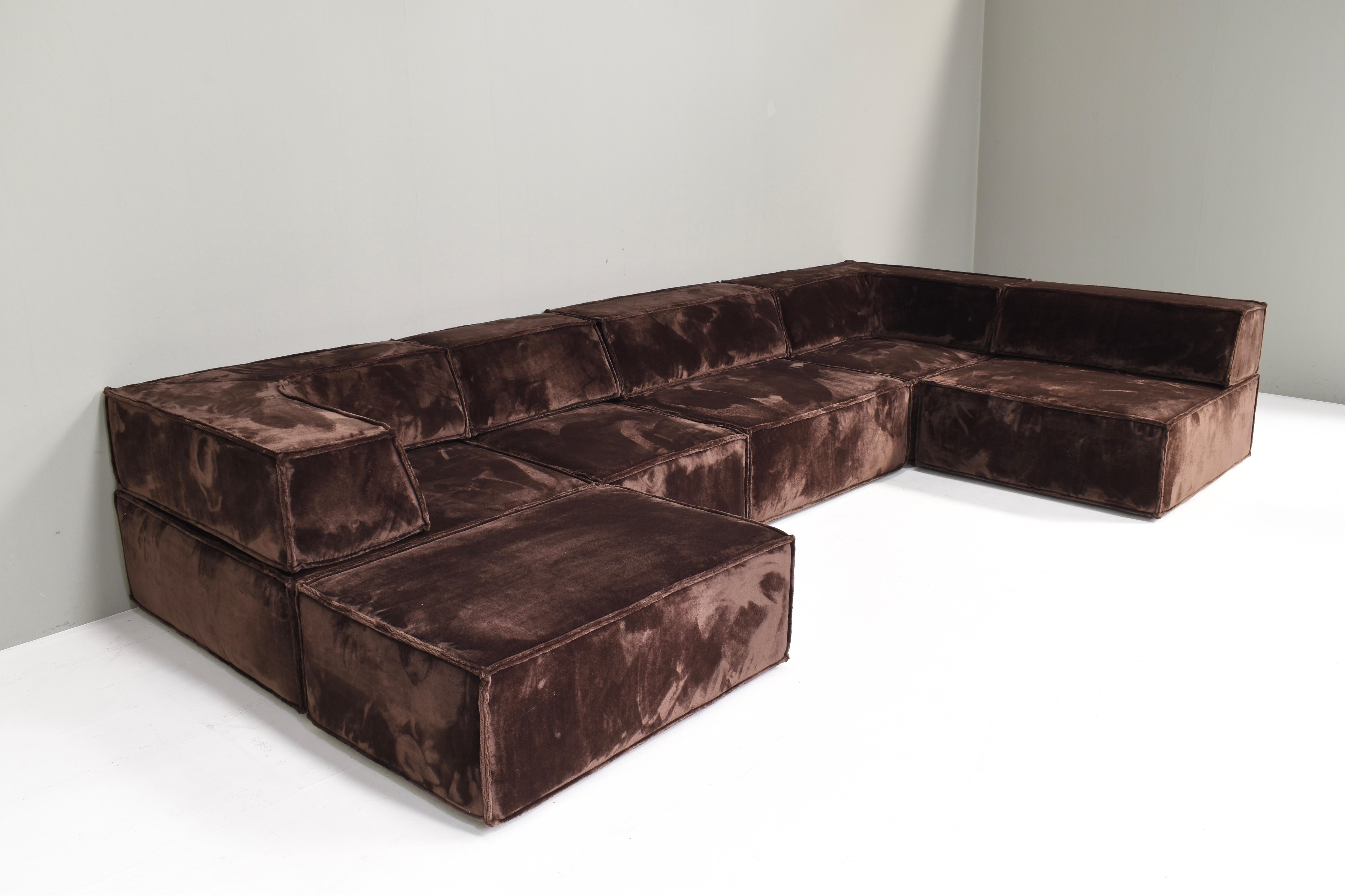 Chocolate Brown COR Trio Sectional Sofa Deutschland Schweiz 1972  NEW UPHOLSTERY im Angebot 1