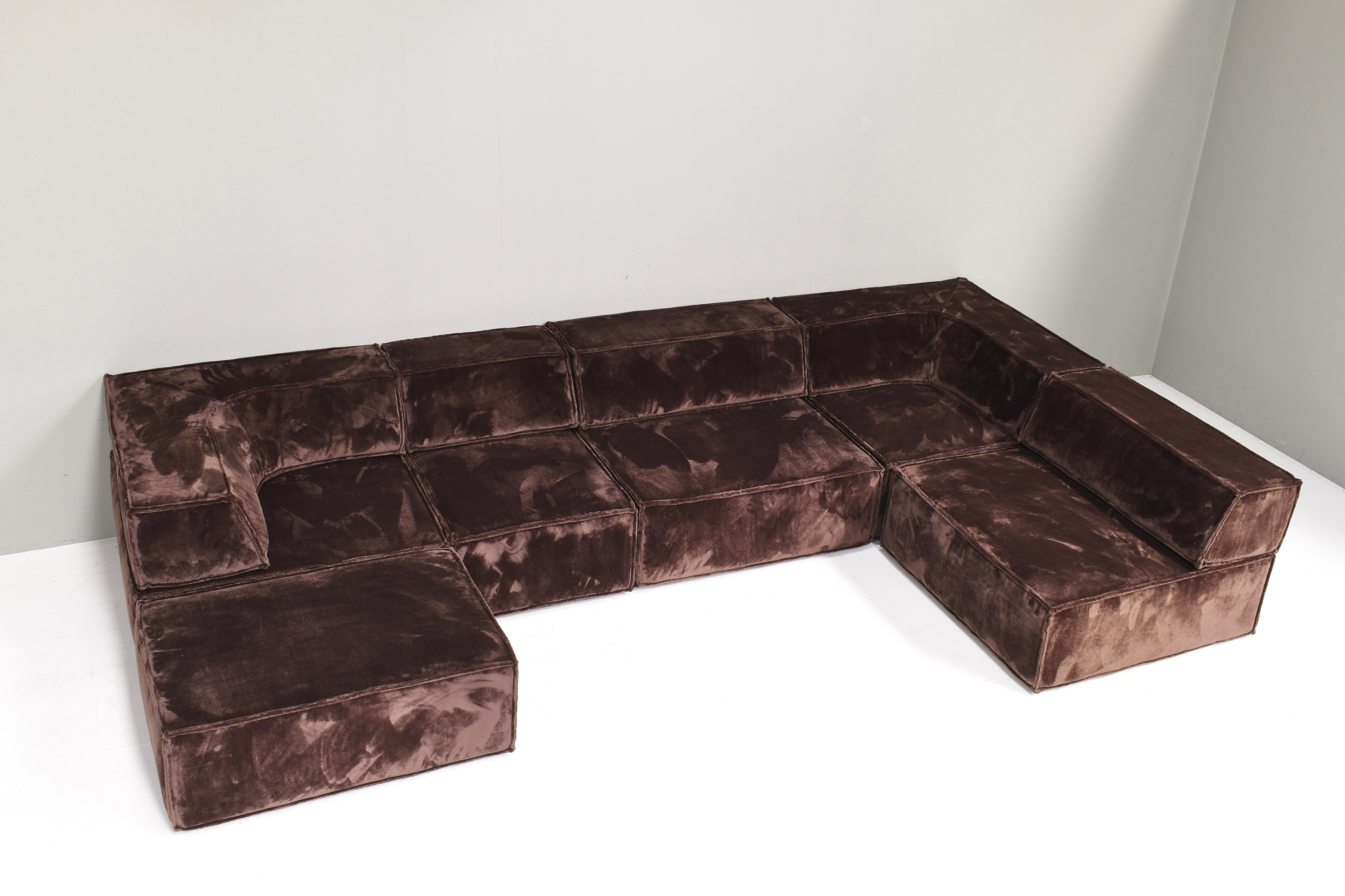 Chocolate Brown COR Trio Sectional Sofa Deutschland Schweiz 1972  NEW UPHOLSTERY im Angebot 2