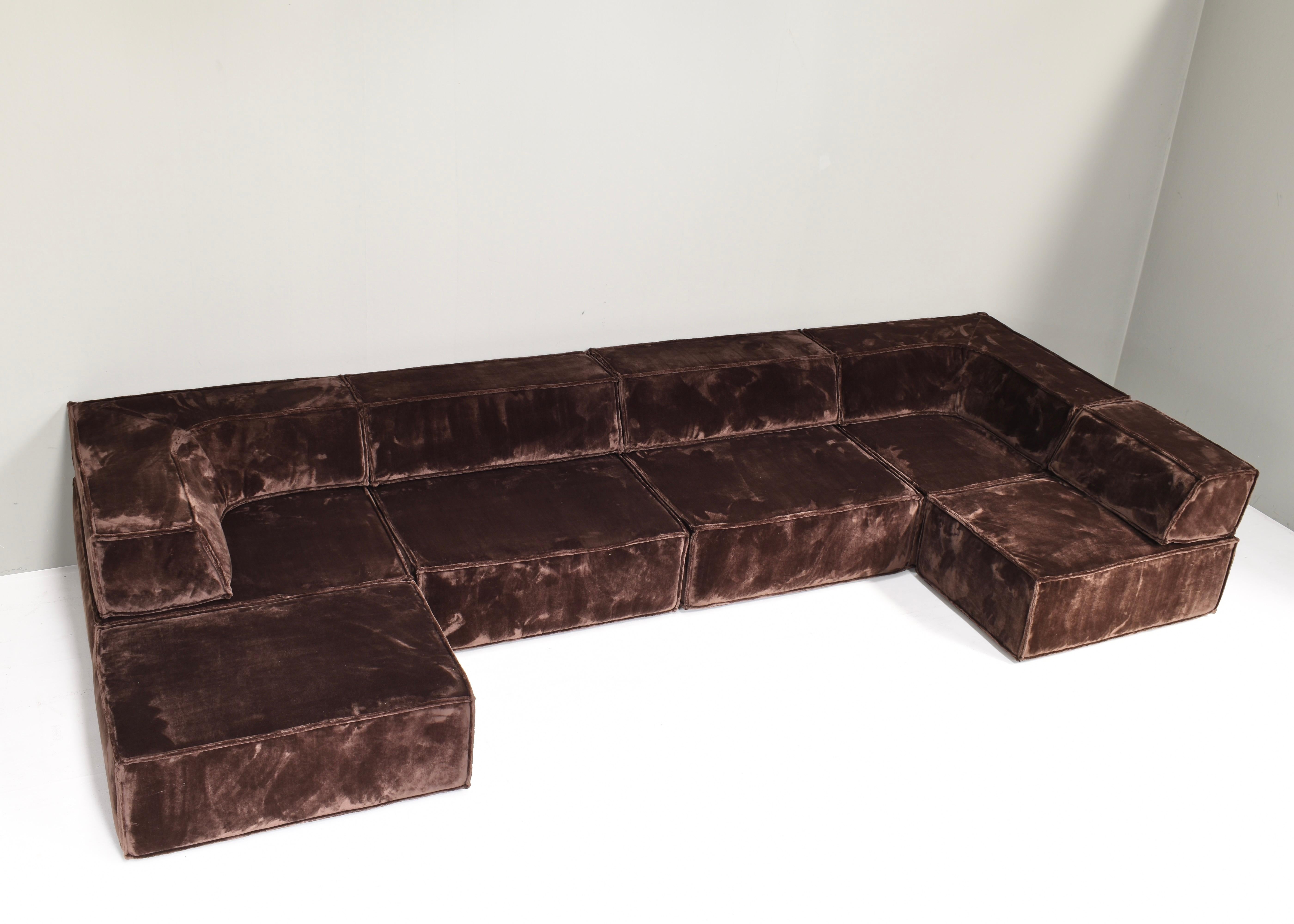 Chocolate Brown COR Trio Sectional Sofa Deutschland Schweiz 1972  NEW UPHOLSTERY im Angebot 3