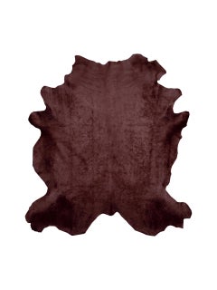 Chocolate Dark Brown Genuine Large European Cowhide Hair Rug
