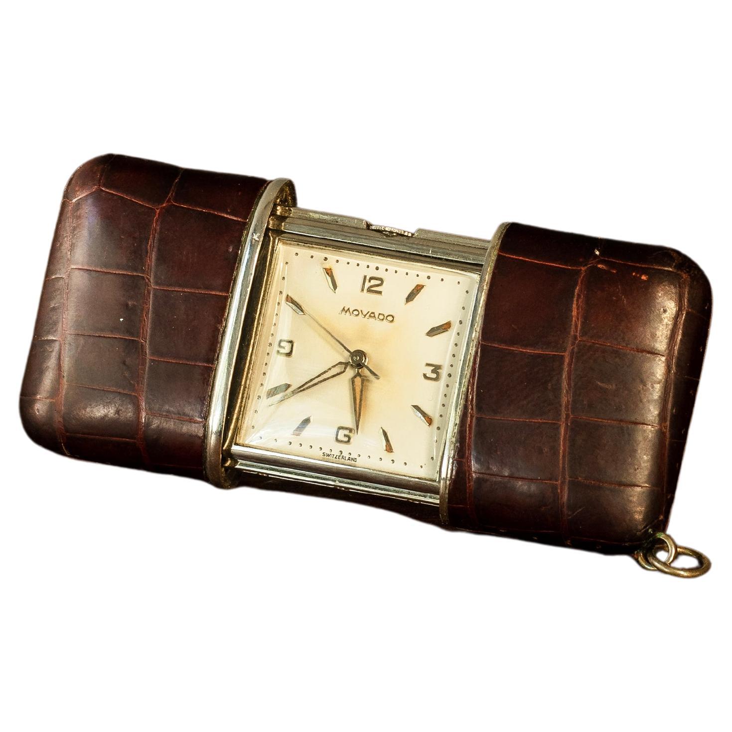  Horloge de voyage Movado années 1950