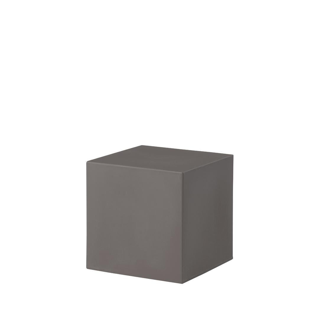 Post-Modern Chocolate Brown Cubo Pouf Stool by SLIDE Studio For Sale