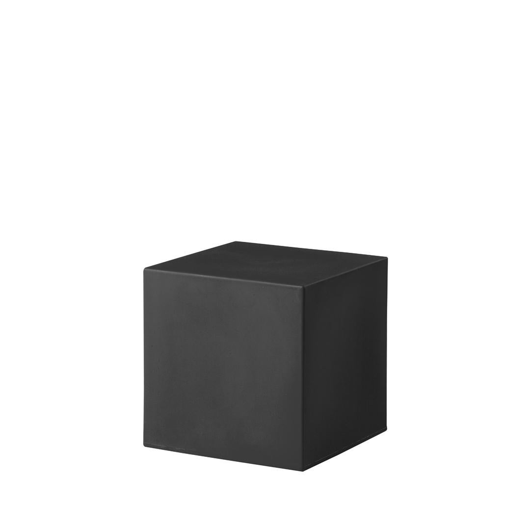 Contemporary Chocolate Brown Cubo Pouf Stool by SLIDE Studio For Sale