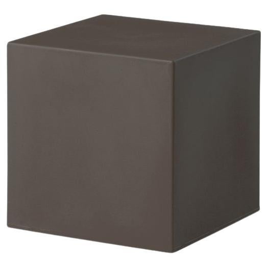 Chocolate Brown Cubo Pouf Stool by SLIDE Studio For Sale