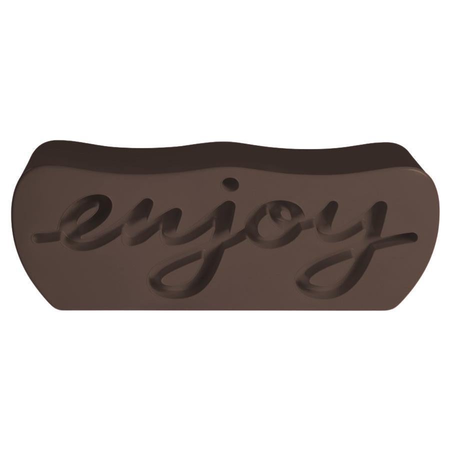 Chocolate Brown Enjoy Bench by Adriana Lohmann And Giò Colonna Romano For Sale