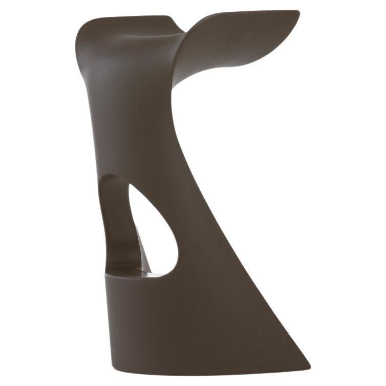 Tabouret haut Koncord marron chocolat par Karim Rashid