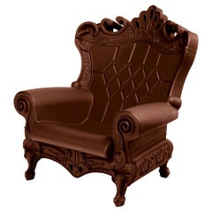 Chocolate Brown Little Queen Of Love Kids Armchair by Moro, Pigatti