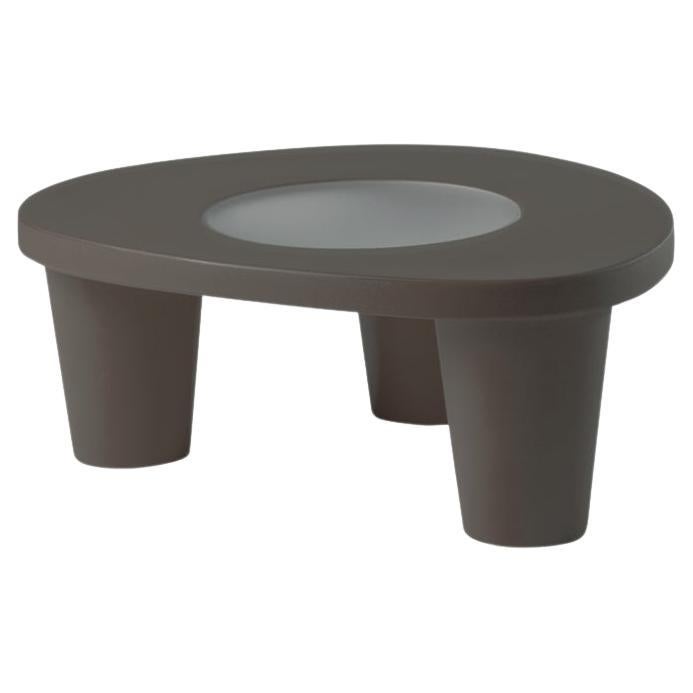 Schokoladenbrauner niedriger lita couchtisch von Paola Navone