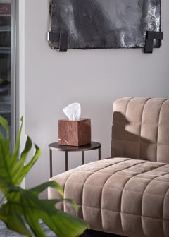 Chocolate Brown Marble Square Tissue Box