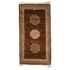 Chocolate Brown Mongolian Throw Rug