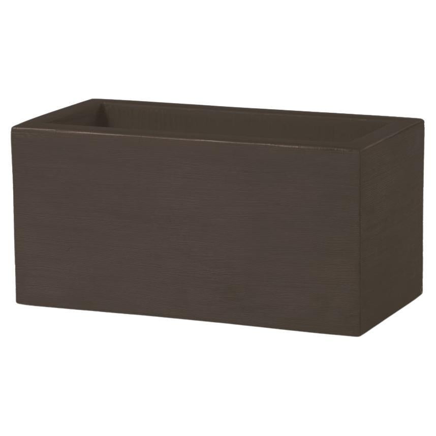 Maceta Quadra 90 Marrón Chocolate de Giò Colonna Romano