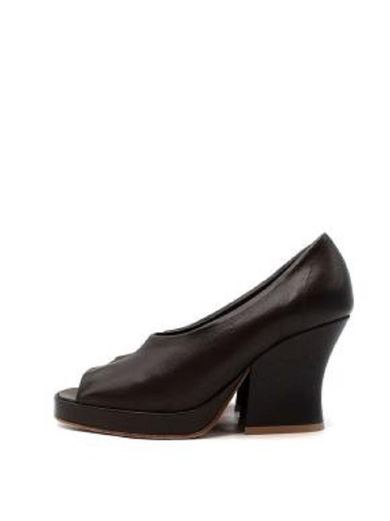 Bottega Veneta Bombas de tacón con plataforma apilable marrón chocolate Negro en venta