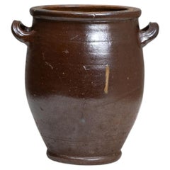 Chocolate Ceramic Serving Bowl, 20th Century, Belgium, Antique Design