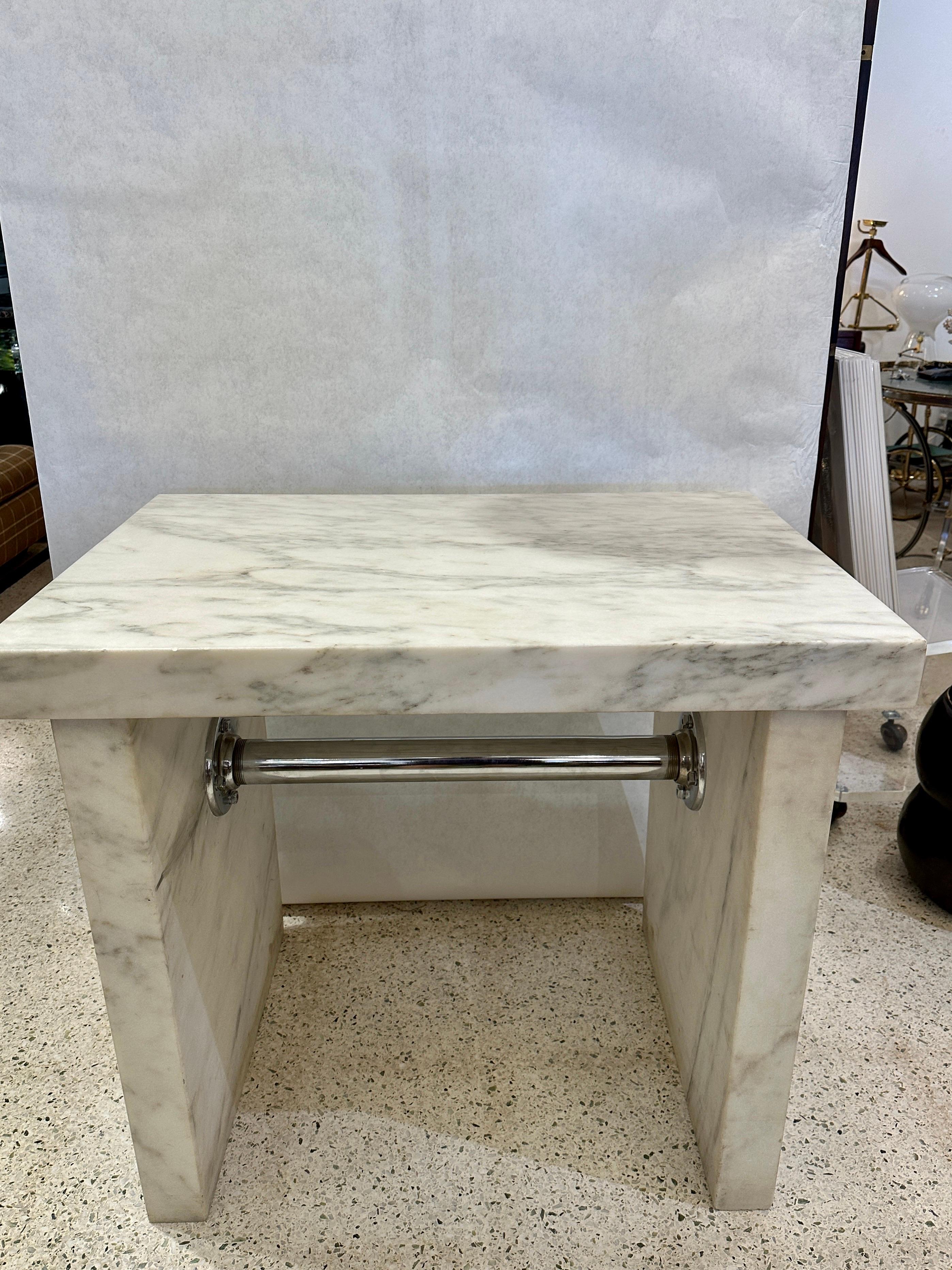 Chocolate Confectioners Marble Table/ Possible Kitchen Island For Sale 3