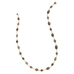 Chocolate Diamond Beaded Sautoir Necklace 49 Carat 20 Karat Gold