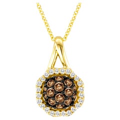 Schokolade-Diamanten Vanille-Diamanten Honig-Gold-Anhänger