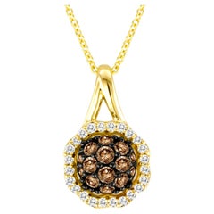 Chocolate Diamonds Vanilla Diamonds Honey Gold Pendant