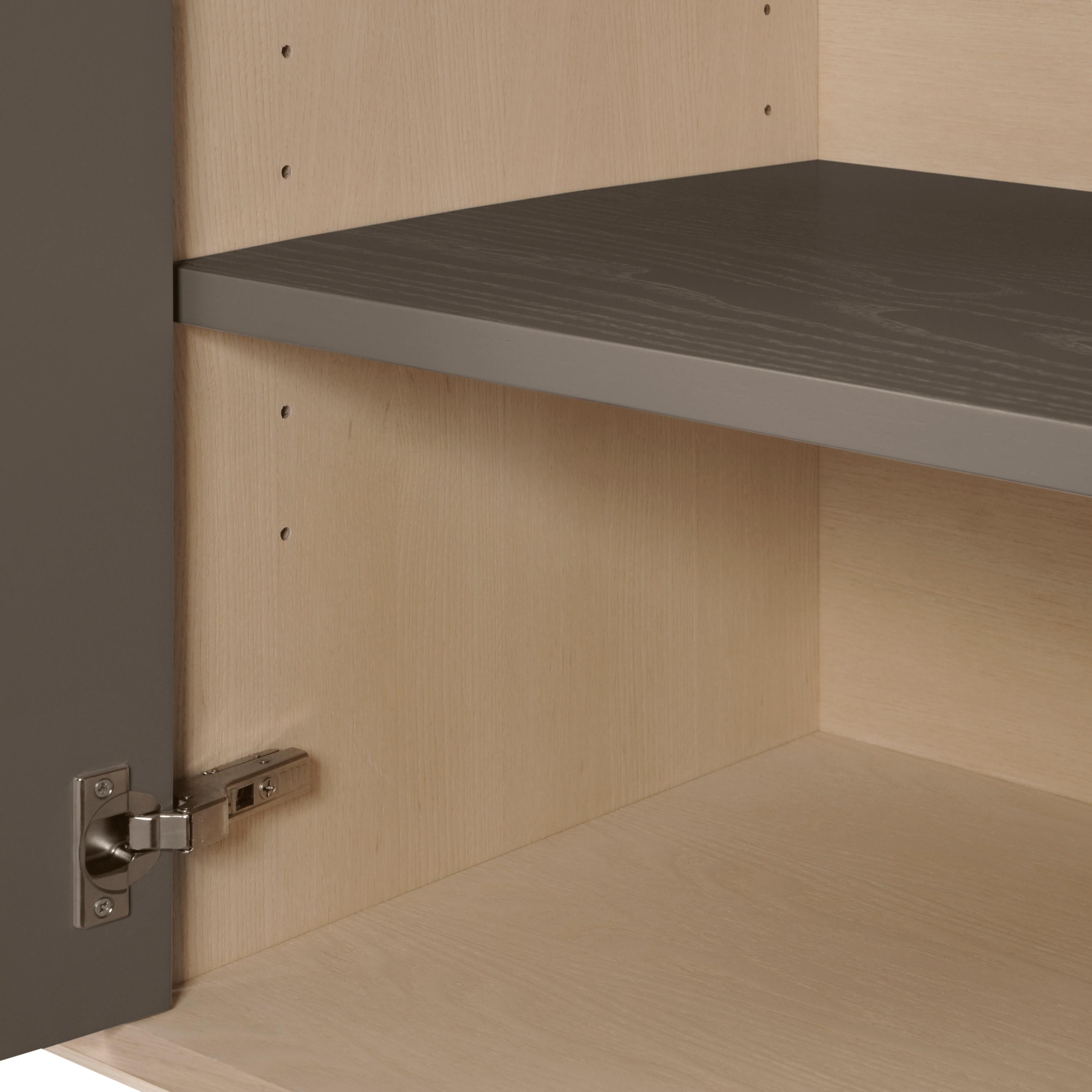 Aparador Bajo de Madera Artesanal de 4 Puertas Gris Chocolate, Diseño Eric Gizard Paris en venta 2