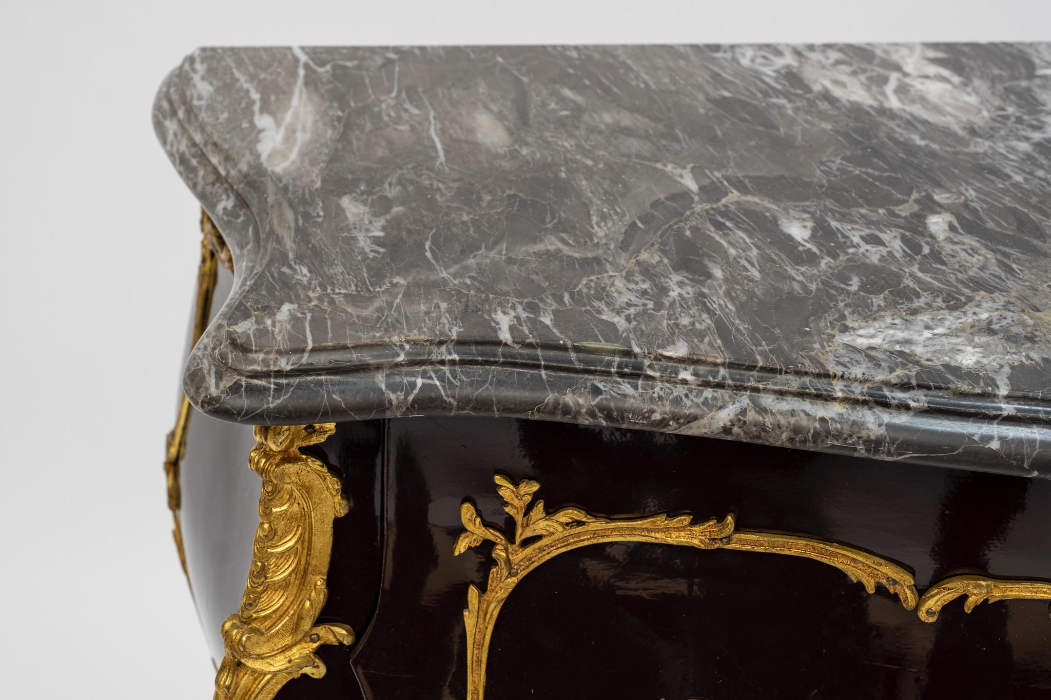 Chocolate Louis XV Style Commode For Sale 5